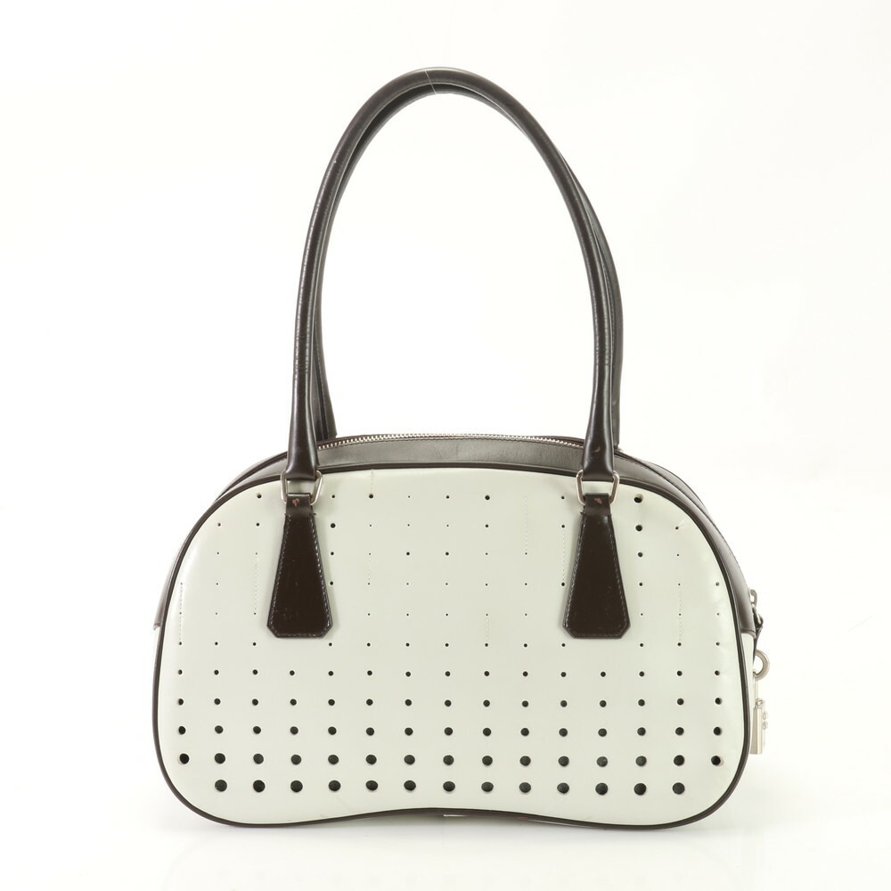 Prada Leather Bowling Punching Hand Tote Bag - Picture 5 of 15